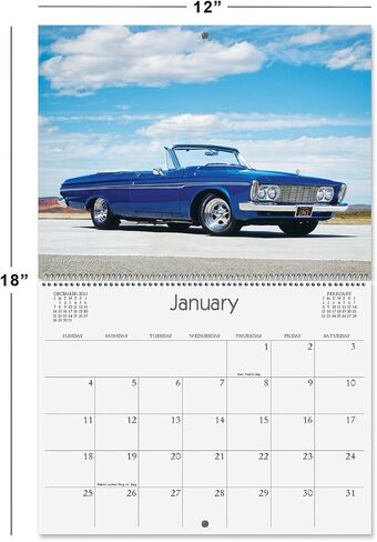 Current 2026 National Parks Wall Calendar, 12-Inch x 9-Inch Size Closed, 18-Inch Size Open, Large Bookstore-Quality, Spiral-Bound Hanging Monthly Wall Calendars for Kitchen & Office in Saudi Arabia