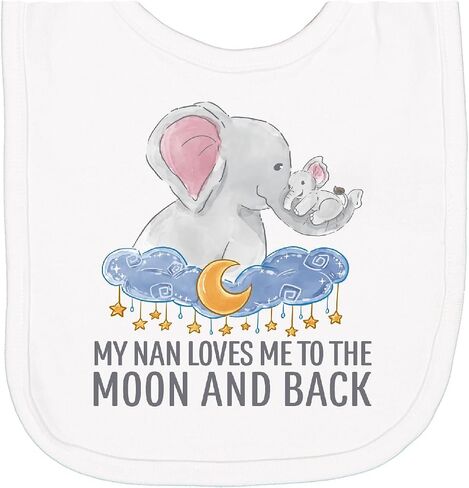 inktastic My Nan Loves Me Newborn Bib in Saudi Arabia