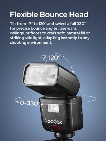Godox V480 F GN50 TTL Camera Flash for Fujifilm, Built-in Touchscreen, 2.4G Wireless X System, Master/Slave Unit, 1.7s Recycle Time and 650 Full Power Flashes in Saudi Arabia