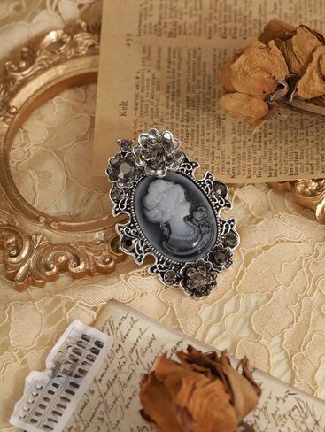 MINACHI Vintage Victorian Design Queen's Cameo Antique Wedding Brooch Pin, Jewelry Gift for Women in Saudi Arabia