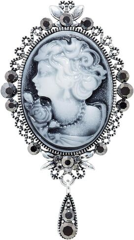 Minachi Vintage Vistorian Vistorian Queen's Cameo Antique Wedding Brooch Pin ، هدية المجوهرات للنساء in Kuwait