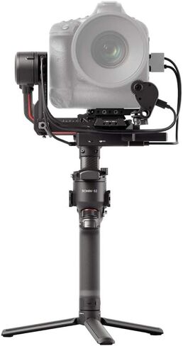 DJI RS 2 - مثبت جيمبال ثلاثي المحاور لكاميرات DSLR والكاميرات غير المرآة، نيكون، سوني، باناسونيك، كانون، فوجي، حمولة تم اختبارها 10 رطل، شاشة لمس كاملة الألوان 1.4 بوصة، هيكل من ألياف الكربون، أسود (متجدد) in Kuwait