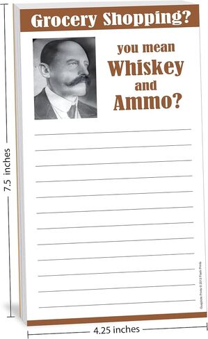 Funny Magnetic Grocery List - Coffee and Poop Shopping List, 7 x 4.25 inch, 50 Sheets in Saudi Arabia