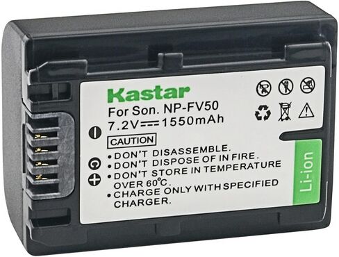 Kastar 4-Pack NP-FV50 Battery Replacement for Sony HDR-TD10, HDR-TD20, HDR-TD30, HDR-XR150, HDR-XR155, HDR-XR160, HDR-XR260, HDR-XR350, HDR-XR350VE, HDR-XR550, NEX-VG10, NEX-VG20, NEX-VG30 Camera in Saudi Arabia