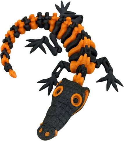 Skeleton Crocodile – Articulating Figurine – Eco-Friendly PLA – Unique Reptile Collectible & Stress Relief Toy for Teens & Adults – 3D Printed in Canada in Saudi Arabia