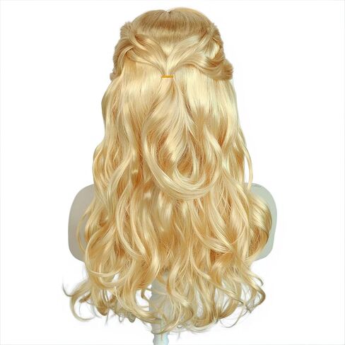 Grey Long Wavy Wig for Women Gray Cosplay Wigs with Middle Part for Halloween Outfit Long Wavy Curly Wigs Grey Wig for Daily Cosplay Costume Party + Hair Cap in Saudi Arabia