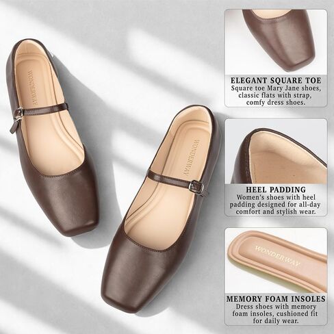 WONDERWAY Women Mary Jane Shoes,Ballet Flats for Women,Closed Toe Dress Shoe in Saudi Arabia