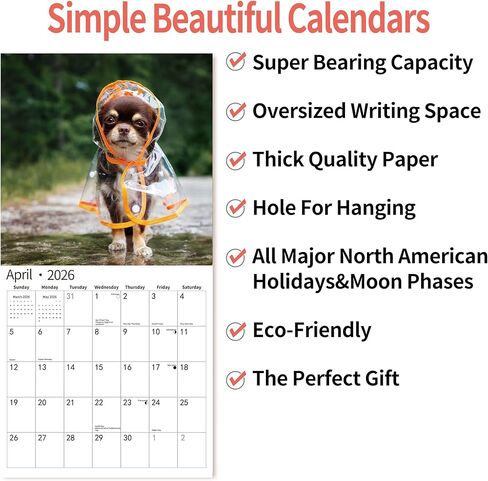 2026 Wall Calendar,Calendar 2026, July 2025 - December 2026, Wall Calendar Whispers of the Waves, 12" x 24" Opened,Full Page Months Thick & Sturdy Paper for Gift Perfect Calendar Organizing & Planning in Kuwait