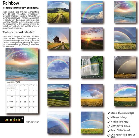 2026 Wall Calendar,Calendar 2026, July 2025 - December 2026, Wall Calendar Whispers of the Waves, 12" x 24" Opened,Full Page Months Thick & Sturdy Paper for Gift Perfect Calendar Organizing & Planning in Kuwait