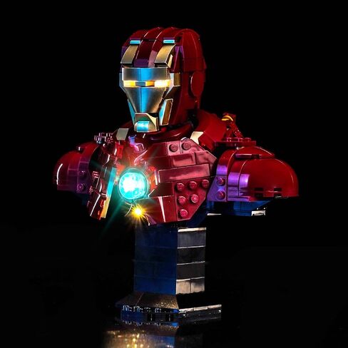 مجموعة الضوء المتوافقة مع LEGO 76327 Iron Man MK4 تمثال نصفي - لا يوجد طراز ضوء فقط ، إكسسوارات إضاءة LED متوافقة مع LEGO 76327 (الإصدار القياسي) in Saudi Arabia