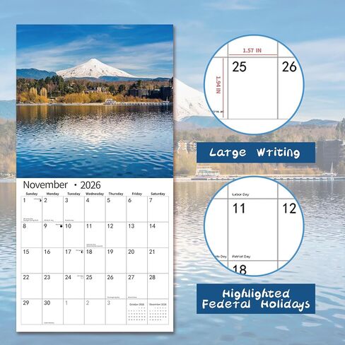 2026 Wall Calendar,Calendar 2026, July 2025 - December 2026, Wall Calendar Fluffy Kittens, 12" x 24" Opened,Full Page Months Thick & Sturdy Paper for Gift Perfect Calendar Organizing & Planning in Kuwait