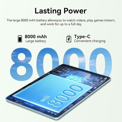 Tablet 11 inch Android 15 Tablets | Octa-core | 12GB RAM+128GB ROM | 8000mAh Tablet with Keyboard | Mouse | Case | Dual Band WiFi | BT 5.0 | GPS | 13 MP Dual Camera in Saudi Arabia