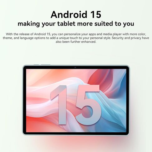 Tablet 11 inch Android 15 Tablets | Octa-core | 12GB RAM+128GB ROM | 8000mAh Tablet with Keyboard | Mouse | Case | Dual Band WiFi | BT 5.0 | GPS | 13 MP Dual Camera in Saudi Arabia