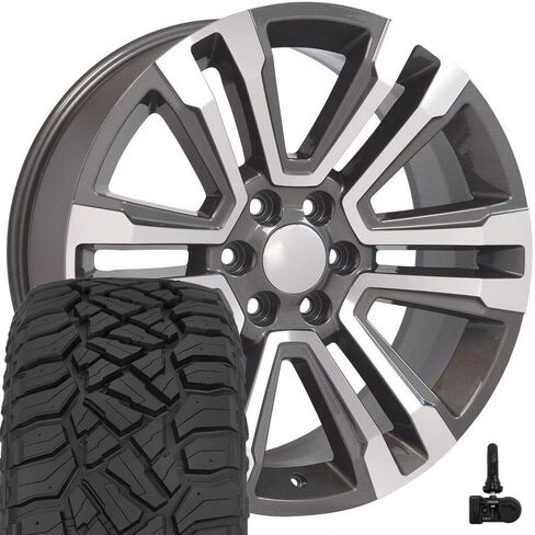 عجلات OE CV44 22 بوصة حافة تناسب Yukon Denali Style 6x139.7 22x9 Gunmetal Machined - Hollander 5822 (1) in Kuwait