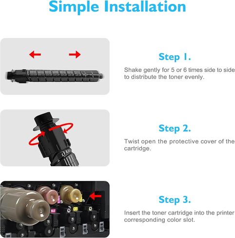 MP C2003 C2503 Toner Cartridge High Liend Replace for Ricoh C2003 C2503 841918 841921 841920 841919 for Lanier Savin MP C2503 C2003 C2004 C2504 (4 Pack ، Black Cyan Magenta Yellow) in Kuwait