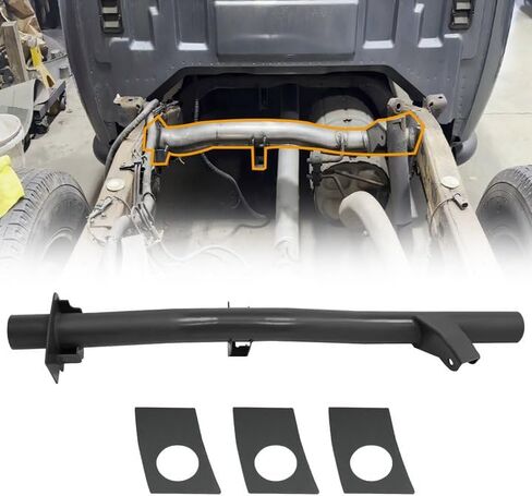 Front & Rear Fuel Tank Support Crossmember & Shock Mount & Spare Tire Bracket Set Fit for 2007-2014 Silverado 1500 GMC Sierra 1500 Regular Cab,Black Support Crossbeam in Saudi Arabia