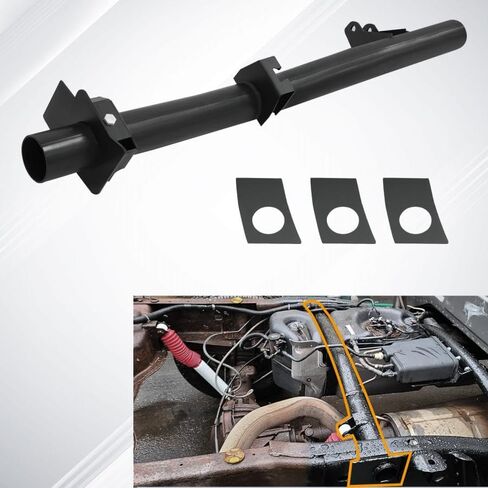 Front & Rear Fuel Tank Support Crossmember & Shock Mount & Spare Tire Bracket Set Fit for 2007-2014 Silverado 1500 GMC Sierra 1500 Regular Cab,Black Support Crossbeam in Saudi Arabia