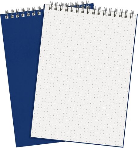 6 PCS DOT GRID Notebook 8.3'x 5.8 '' Top Spiral Notebook A5 size bullet paper paper dot dot journal 140 pages spiral sports for رسم رسم مكتب كتابة المكتب المدرسي (الأسود) in Saudi Arabia