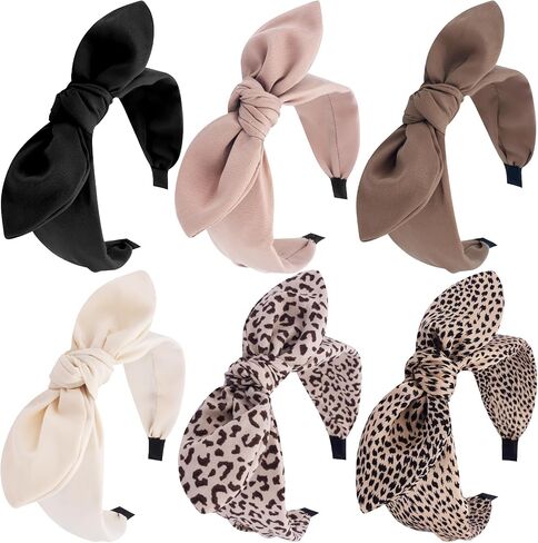 Tobatoba Bandana عقال الرأس للنساء معقدة القوس العصابات للنساء Paisley رئيس الرأس لطيف أرنب الأذن أقواس للنساء عقدة العائلة TOPBAN HEADRAPS HEADRES in Saudi Arabia