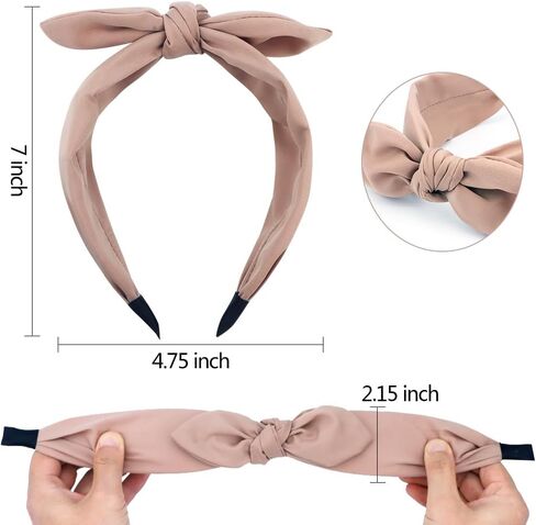 Tobatoba Bandana عقال الرأس للنساء معقدة القوس العصابات للنساء Paisley رئيس الرأس لطيف أرنب الأذن أقواس للنساء عقدة العائلة TOPBAN HEADRAPS HEADRES in Saudi Arabia