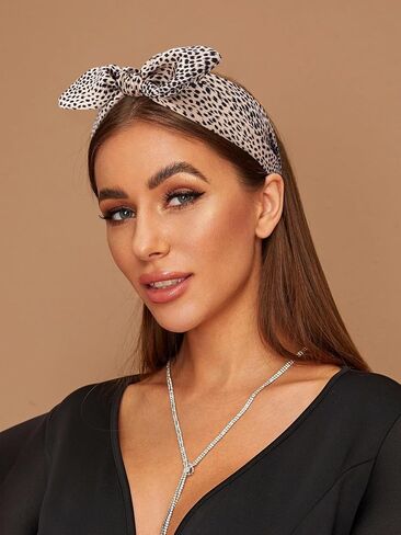 Tobatoba Bandana عقال الرأس للنساء معقدة القوس العصابات للنساء Paisley رئيس الرأس لطيف أرنب الأذن أقواس للنساء عقدة العائلة TOPBAN HEADRAPS HEADRES in Saudi Arabia