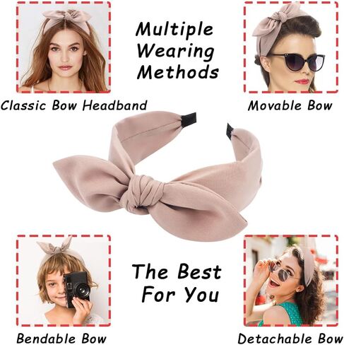 Tobatoba Bandana عقال الرأس للنساء معقدة القوس العصابات للنساء Paisley رئيس الرأس لطيف أرنب الأذن أقواس للنساء عقدة العائلة TOPBAN HEADRAPS HEADRES in Saudi Arabia
