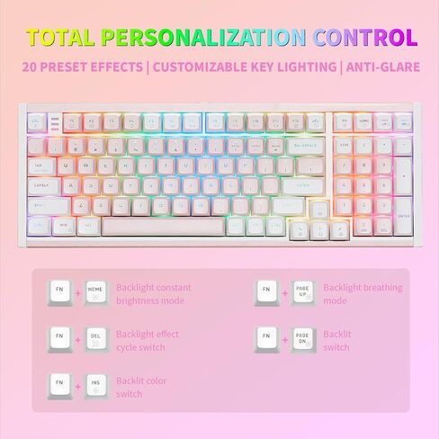 Hexgears I4 USB-C Aluminum Gaming Keyboard, Mechanical Keyboard with Number Pad, Kailh Red Switch, RGB Backlight, PBT Keycaps, Hot Swappable for Windows/Mac OS in Kuwait