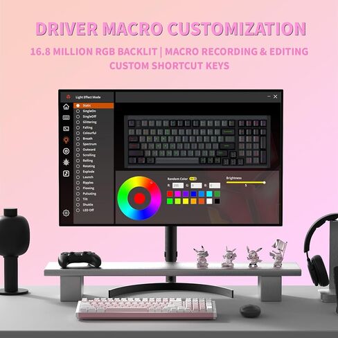 Hexgears I4 USB-C Aluminum Gaming Keyboard, Mechanical Keyboard with Number Pad, Kailh Red Switch, RGB Backlight, PBT Keycaps, Hot Swappable for Windows/Mac OS in Kuwait