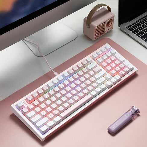 Hexgears I4 USB-C Aluminum Gaming Keyboard, Mechanical Keyboard with Number Pad, Kailh Red Switch, RGB Backlight, PBT Keycaps, Hot Swappable for Windows/Mac OS in Kuwait