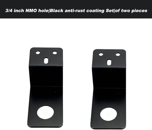 Heavy Duty L-Bracket 3/4 "Hole Shicay Steel Mobile Housets for UHF VHF Coax NMO HOTENNA-إنهاء أسود مقاوم للصدأ لراديو لحم الخنزير الشاحنة للسيارة in Kuwait