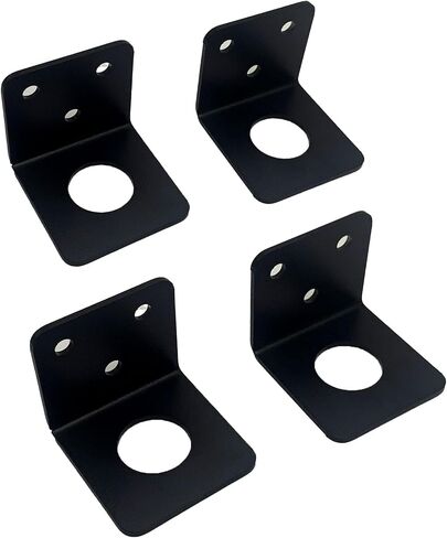 Heavy Duty L-Bracket 3/4 "Hole Shicay Steel Mobile Housets for UHF VHF Coax NMO HOTENNA-إنهاء أسود مقاوم للصدأ لراديو لحم الخنزير الشاحنة للسيارة in Kuwait
