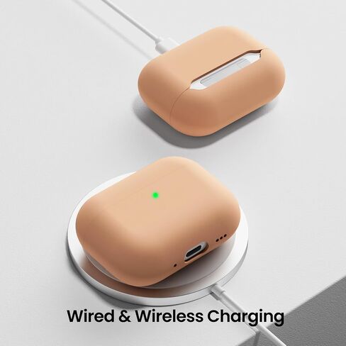 Ornarto متوافق مع AirPods Pro 3 Case 2025 ، السيليكون الهجين الكامل للوقاية لحالة الجيل الثالث من AirPods Pro ، ومرئية للجلد الوردي الوردي in Kuwait