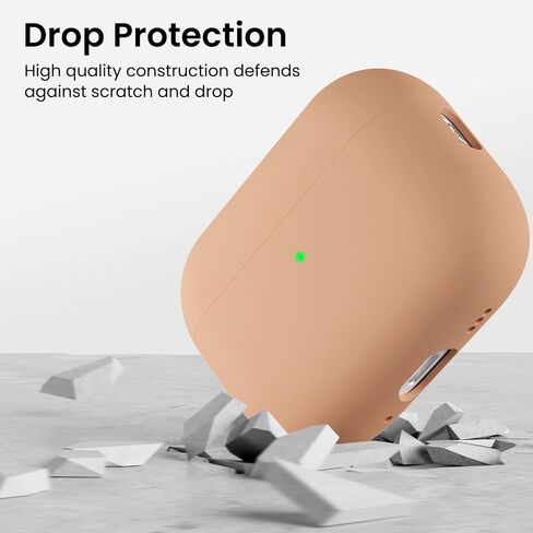 Ornarto متوافق مع AirPods Pro 3 Case 2025 ، السيليكون الهجين الكامل للوقاية لحالة الجيل الثالث من AirPods Pro ، ومرئية للجلد الوردي الوردي in Kuwait