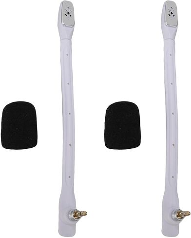 microphone ZOPSC 2PCS بديل لسماعات الألعاب ميكروفون قابلة للانفصال مع ضوضاء قابس مطلي بالذهب إلغاء صوت صوتي أوف أوف سلك (أسود) in Kuwait