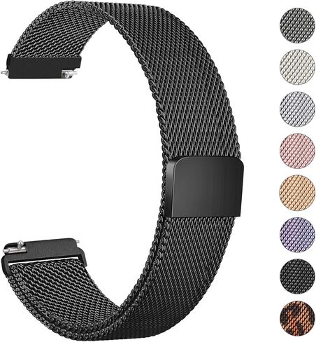 Metal Watch Bands 18mm 20mm 22mm Quick Release Watch Strap, Stainless Steel Mesh Replacement Strap for Women Men (18mm, Leopard) in Saudi Arabia
