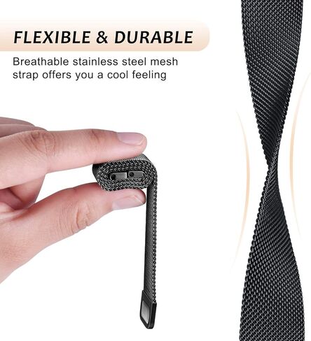 Metal Watch Bands 18mm 20mm 22mm Quick Release Watch Strap, Stainless Steel Mesh Replacement Strap for Women Men (18mm, Leopard) in Saudi Arabia