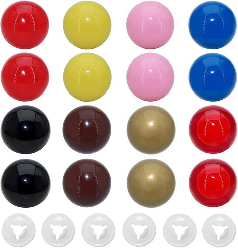 BESTCYC 1Box(112pcs) 10mm Plastic Safety Eyes, 8Colors Threaded Locked Design Craft Eyes with Washers for DIY Making and Repair Making of Amigurumi Stuffed Animal,Doll,Toy, Crochet, Supplies in Kuwait