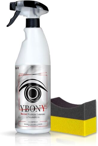 Ybony, Renews, Repairs and restores deteriorated or whitish Plastics - Revives Tires - Provides Ultra-Shine - Resists Rain in Saudi Arabia