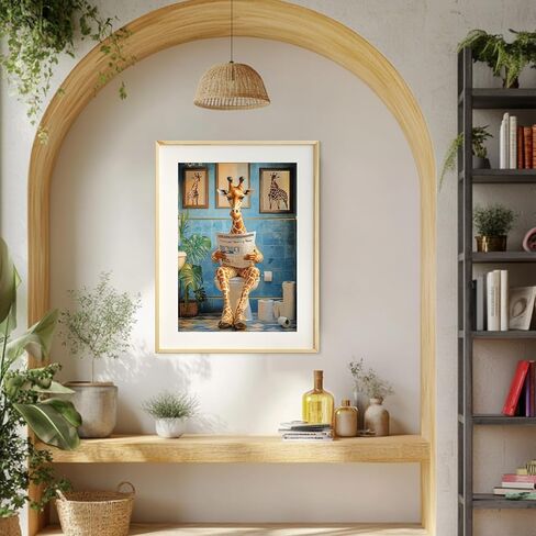 Meiyuda Giraffe Paint بواسطة أرقام أرقام ، الزرافة في طلاء حوض الاستحمام بأرقام للمبتدئين للبالغين ، حيوانات مضحكة DIY Painting Acrylic Aivan in Kuwait