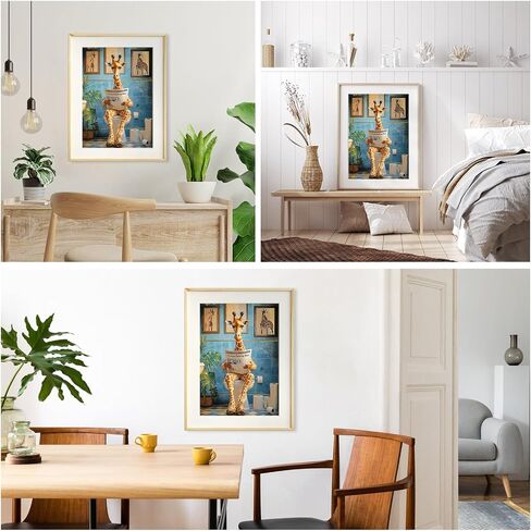 Meiyuda Giraffe Paint بواسطة أرقام أرقام ، الزرافة في طلاء حوض الاستحمام بأرقام للمبتدئين للبالغين ، حيوانات مضحكة DIY Painting Acrylic Aivan in Kuwait