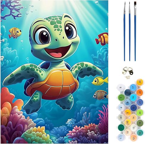 Meiyuda Giraffe Paint بواسطة أرقام أرقام ، الزرافة في طلاء حوض الاستحمام بأرقام للمبتدئين للبالغين ، حيوانات مضحكة DIY Painting Acrylic Aivan in Kuwait