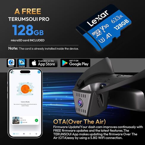 Front 4K Dash Cam for Dodge RAM 1500 TRX (Model B) 2019-2024 REBEL BIG HORN LARAMIE ، OEM LOOK ، HD VIDEO ، WIFI CONNECT in Kuwait