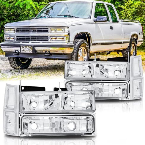 جمعية المصابيح الأمامية لعام 1994 1995 1996 1997 1998 Obs Chevy Silverado C/K 1500 2500 3500 Suburban ، 1995-1999 Placement Tahoe Melectip in Kuwait