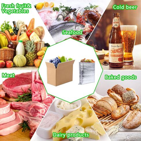 15x9x11'' Insulated Shipping Boxes with Aluminum Foil Liner,4 Pack Double Insulated Carton for Frozen Food and hot,Reusable Perishable Shipper Cooler Box, Small Mailing Box for Shipping in Saudi Arabia