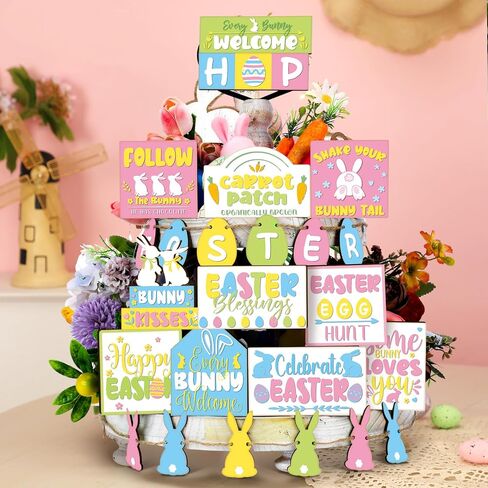 Amyhill 17 PCS هو Risen Easter Tier Tier Decor Decor in Kuwait