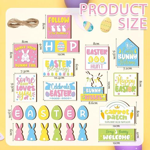 Amyhill 17 PCS هو Risen Easter Tier Tier Decor Decor in Kuwait