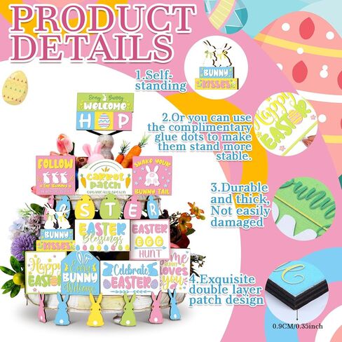 Amyhill 17 PCS هو Risen Easter Tier Tier Decor Decor in Kuwait
