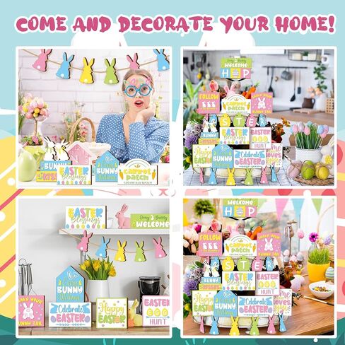 Amyhill 17 PCS هو Risen Easter Tier Tier Decor Decor in Kuwait