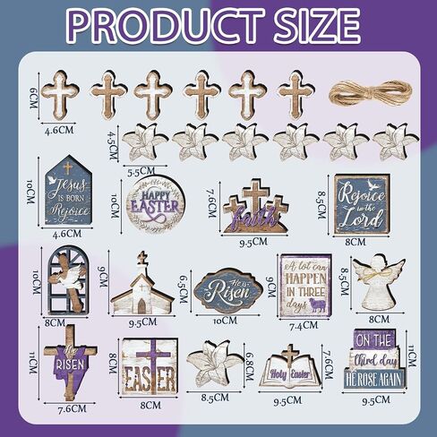 Amyhill 17 PCS هو Risen Easter Tier Tier Decor Decor in Kuwait