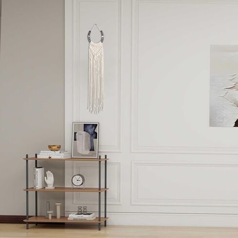 Macrame Equestrian Wall Hanging, Handmade Equestrian Themed Wall Art Decoration, Horseshoe Macrame Wall hanging, Boho Decor Horse Lover Decor (White A) in Kuwait